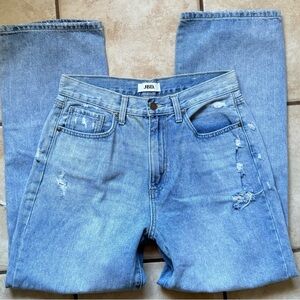 JUST BLACK DENIM Jeans Womens 29 Light Blue Distressed High Rise Cotton Instyle